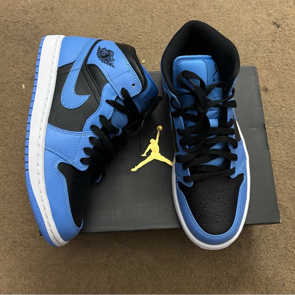 Air Jordan Blue and Black Sneakers